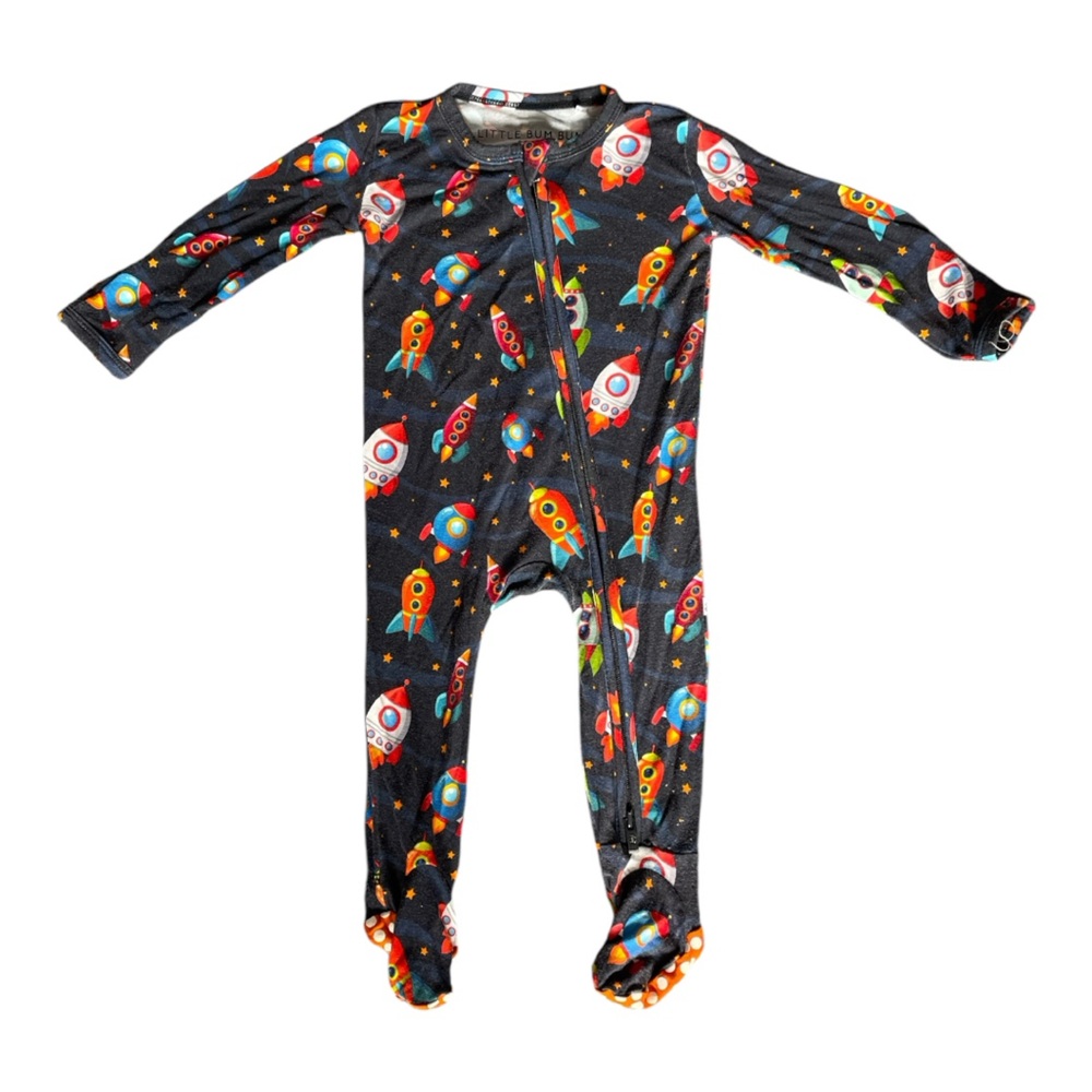 #354, Little Bum Bums one piece footed onesie, size 3-6 mo